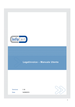 Legalinvoice PA &ndash; Manuale Utente - Fatturazione Elettronica