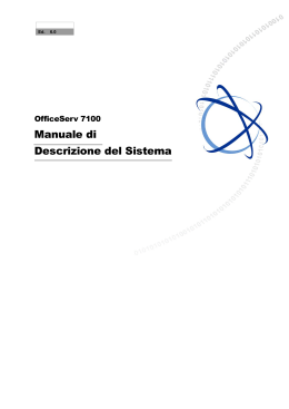 Manuale di Descrizione del Sistema OfficeServ 7100
