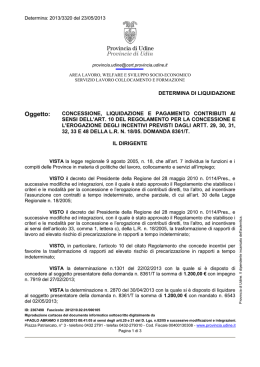 Oggetto: - Provincia di Udine