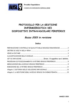 Accessi vascolari periferici