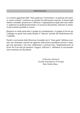 La versione aggiornata delle &ldquo;linee