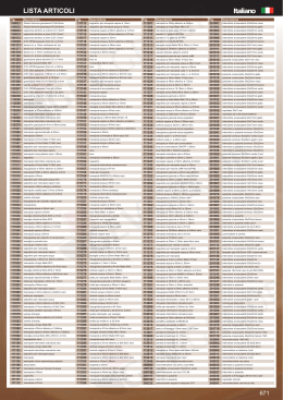 LISTA ARTICOLI Italiano