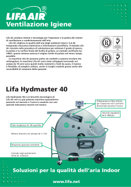 Ventilazione Igiene Lifa Hydmaster 40