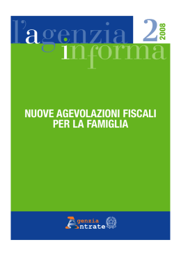 Nuove agevolazioni fiscali per la famiglia