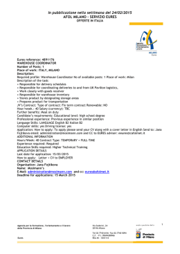 OFFERTE EURES ITALIA
