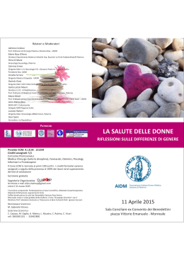Scarica Brochure - Associazione Italiana Donne Medico