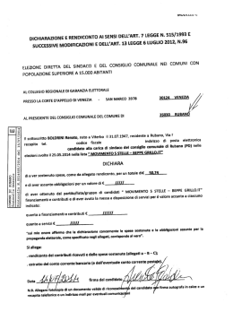 Spese elettorali - Comune di Rubano