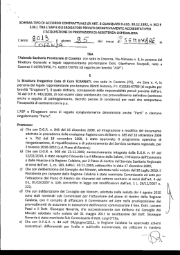 SCHEMA-TIPO DI ACCORDO CONTRATTUALE EX