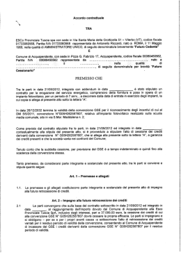 Accordo contrattuale - Comune di Acquapendente
