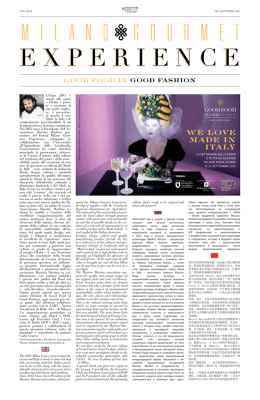 Scarica il Magazine - Milano Gourmet Experience