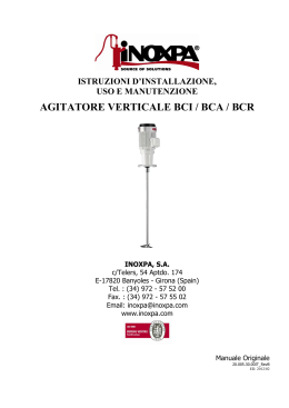 AGITATORE VERTICALE BCI / BCA / BCR