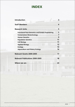 Departmental Report 2005 - Università degli Studi dell`Insubria