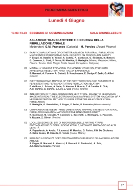 Sessioni di Comunicazione e Sessioni Poster
