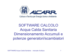 SOFTWARE CALCOLO Acqua Calda Sanitaria