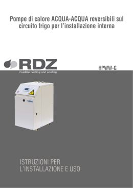 Manuale tecnico PDC Acqua-Acqua HPWW-G