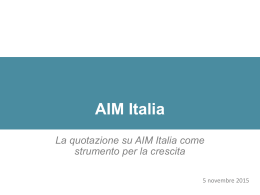 AIM Italia - CDi Manager