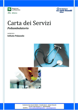Scarica qui la Carta dei Servizi del