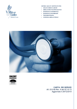 Clicca qui per scaricare la Carta dei Servizi in