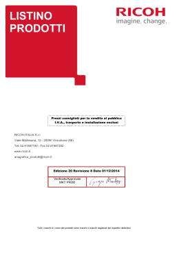 LISTINO PRODOTTI