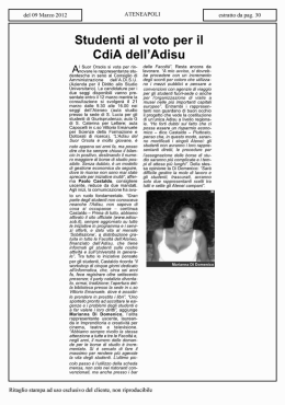 Studenti al voto per il rinnovo della rappresentanza nel CDA dell`A