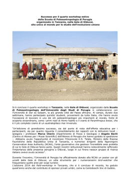 Tanzania per web - Universit&agrave; degli Studi di Perugia