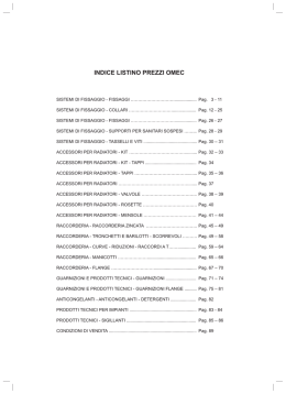 INDICE LISTINO PREZZI OMEC