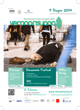 Programma dell`evento - Accademia di Belle Arti di Verona