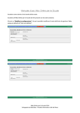 Manuale d`uso Albo Online per le Scuole