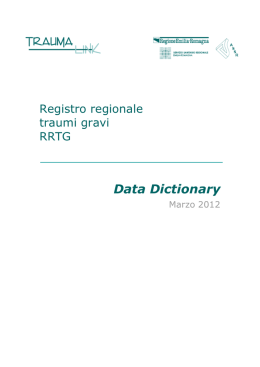 Data Dictionary, febbraio 2011 - Agenzia sanitaria regionale Emilia