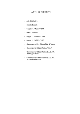 Statuto Sociale - Legge 21.7.1965 n&deg; 914