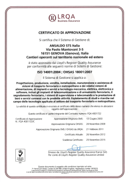 &reg;LRQA - Ansaldo STS