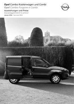 Opel Combo Kastenwagen und Combi Opel Combo Furgone e Combi