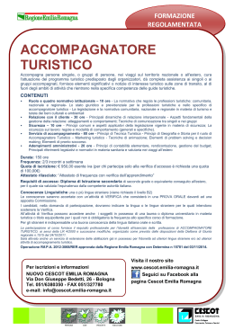 ACCOMPAGNATORE TURISTICO - Nuovo Cescot Emilia
