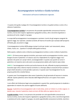 Accompagnatore turistico e Guida turistica