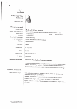 Curriculum vitae Giovanni Zandonella Maiucco