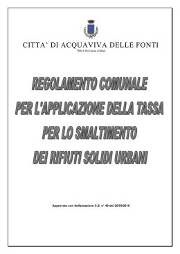 TA.R.S.U. - Comune Acquaviva delle Fonti
