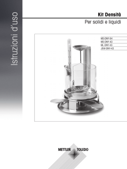 Operating Instructions Density Kit