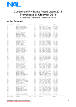 PDF Classifiche e Risultati Generali