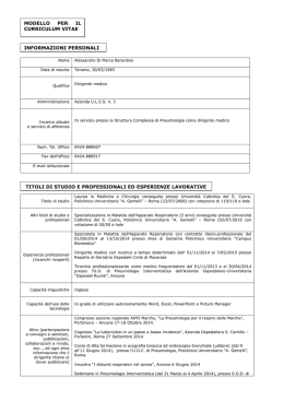 modello per il curriculum vitae titoli di studio e