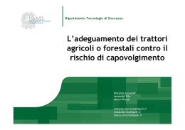 L`adeguamento dei trattori agricoli o forestali contro il rischio di