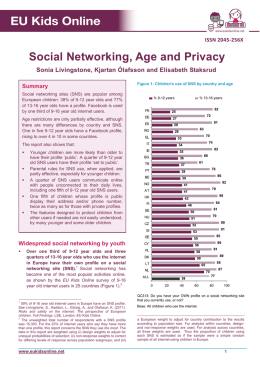 Social Networking, Age and Privacy