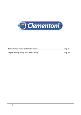 Italian Privacy Policy and Cookie Policy