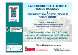 dal cantiere al trattamento nell`ottica del ciclo di vita