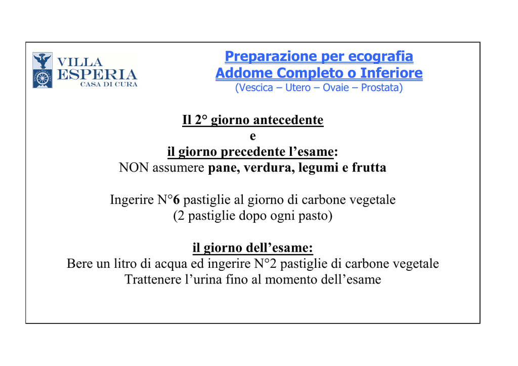 dieta di preparazione per ecografia addome completo dieta di preparazione per ecografia addome completo