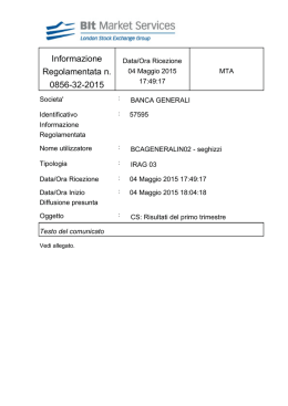 Informazione Regolamentata n. 0856-32-2015