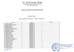 risultati finali scuola secondaria – classi seconde