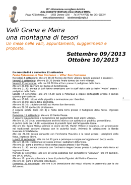 Settembre-Ottobre 2013-Valli Maira e Grana