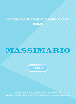 Massimario pronunce 2009 - Commissione per l`accesso ai