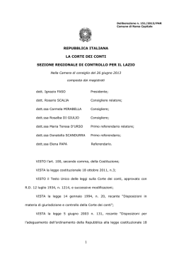 Delibera n. 151/2013/PAR