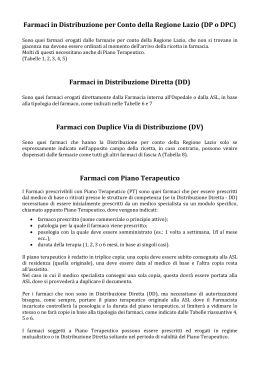 Farmaci in Distribuzione per Conto della Regione Lazio (DP o DPC